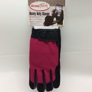 Boss Tech Heavy Duty Rugged Touchscreen Gloves - Pink/Black